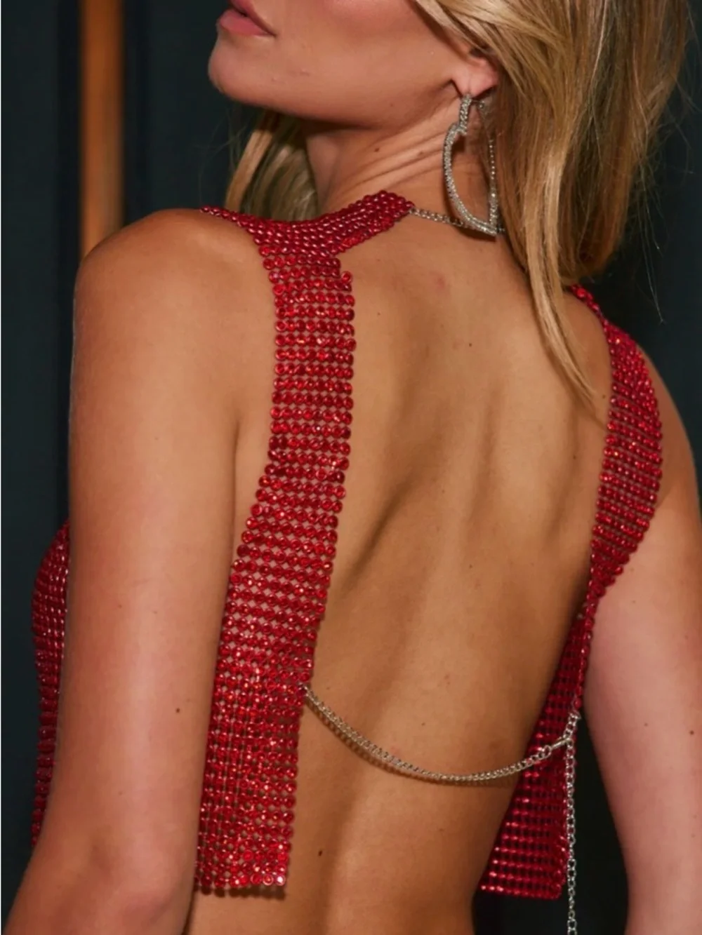 12TH Tribe NWT She's a Gem Red Rhinestone Tank - Picture 2 of 7